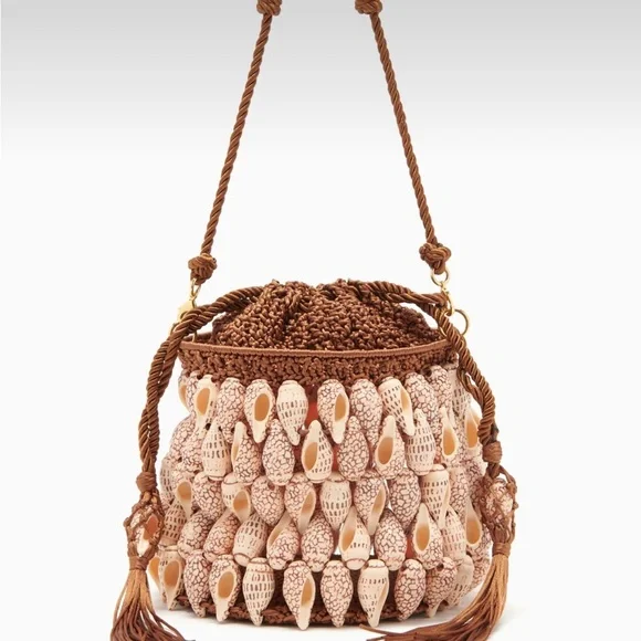 Ulla Johnson Nadia Seashell & crochet bucket bag. NWT. Pristine condition. - Picture 6 of 11